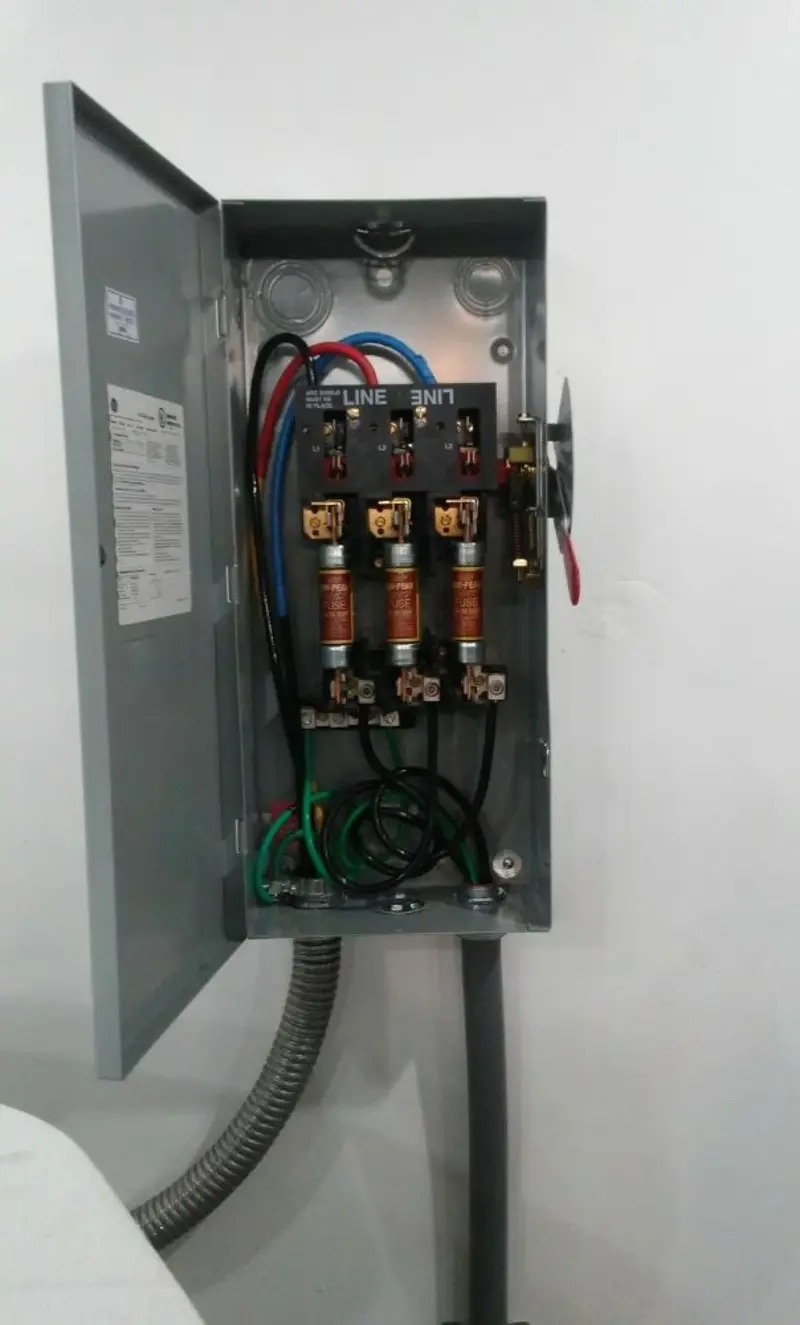 Three-phase disconnect switch installed for Electrical Wiring & Rewiring in Woodhaven