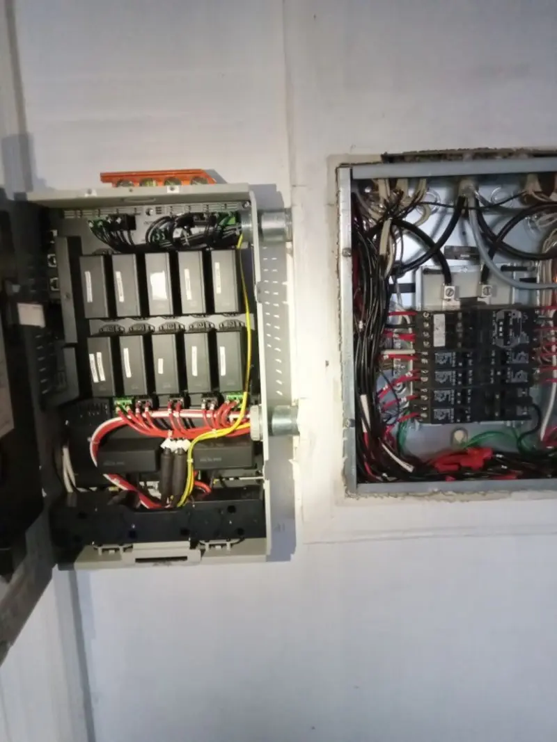 Electrical panel upgrade completed for Security Camera Wiring in Woodhaven